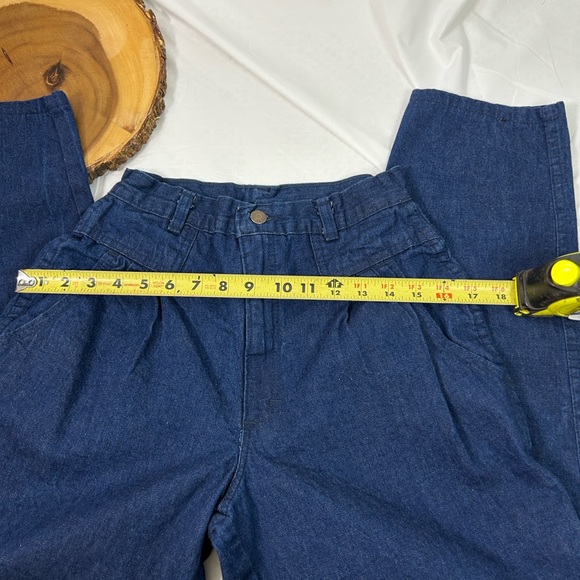 Vintage Zena Classic Blue Jeans High Waisted Mom Jeans pleated front Women’s 8 - Picture 5 of 11